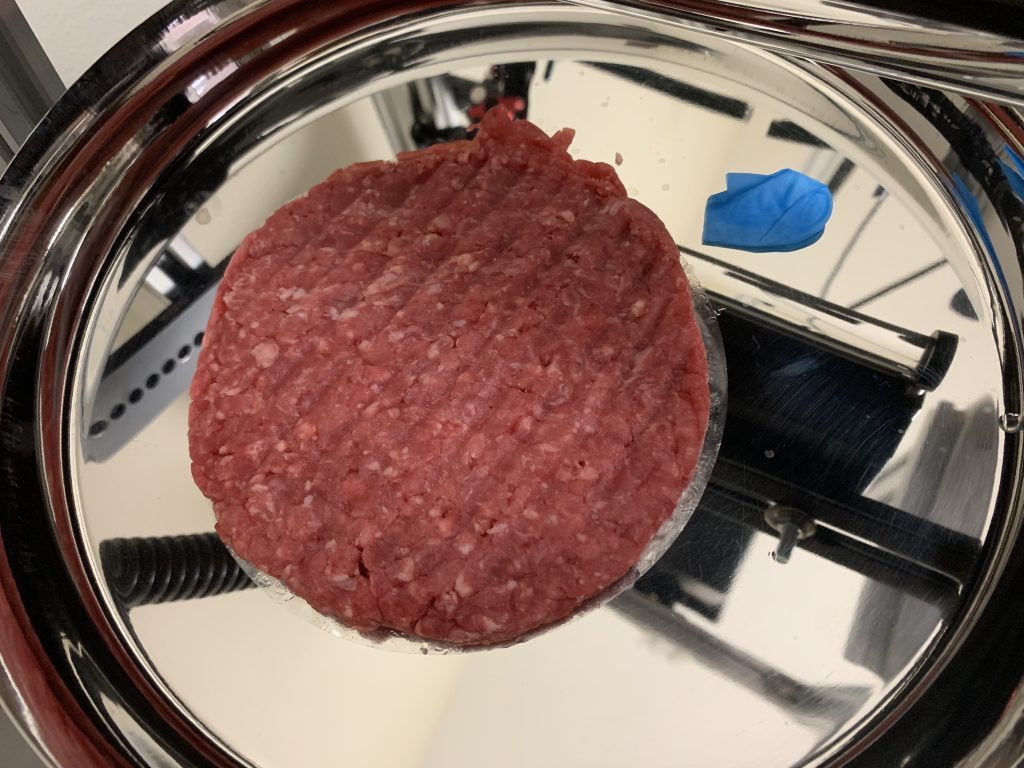 Detection of low density plastic in burgers